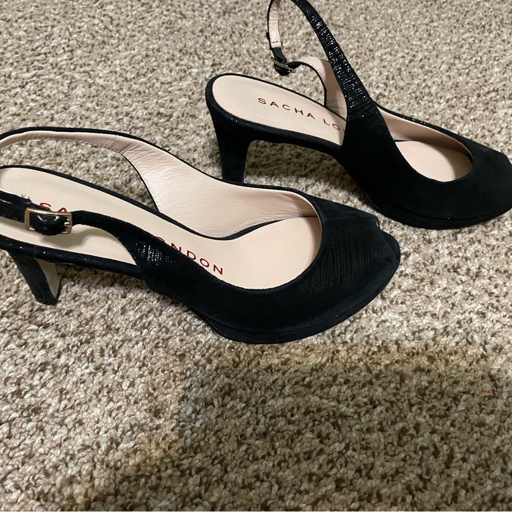Sacha London slingback leather shoes